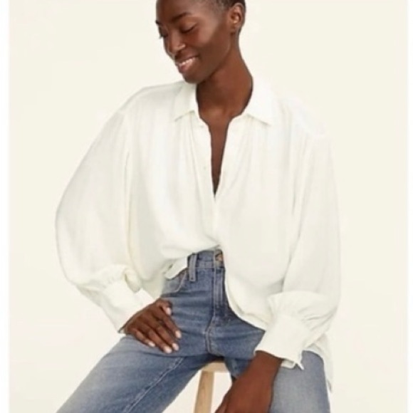 J. Crew Long Sleeve Button Down Shirt with Dress Shirt Collar in Icy Orchid M - Picture 8 of 13